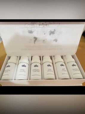 New in box ALO essential oil blend set
